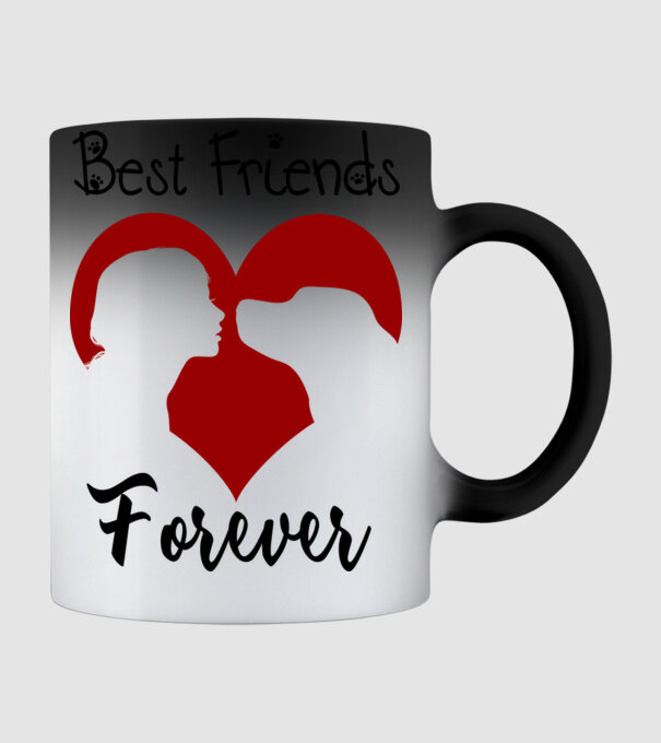 Best Friends Forever (nő) minta fekete pólón