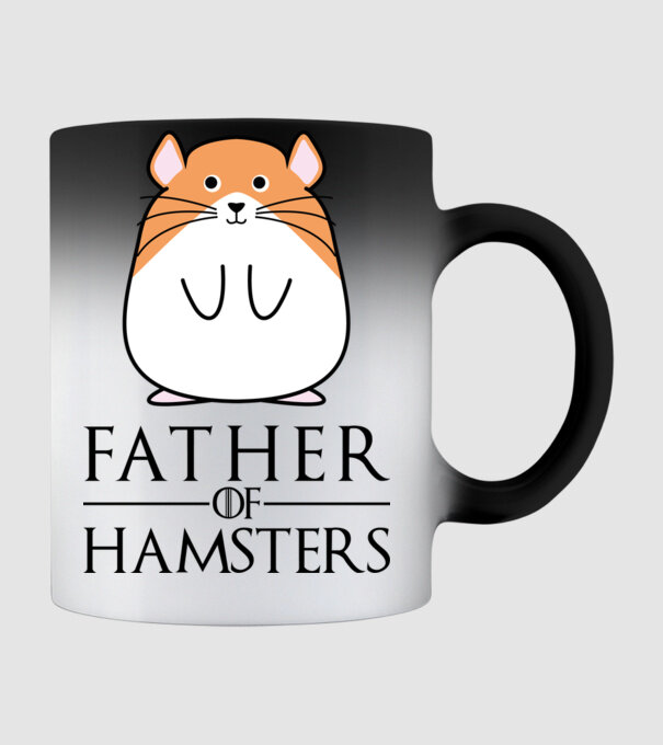 Father of Hamsters minta fekete pólón