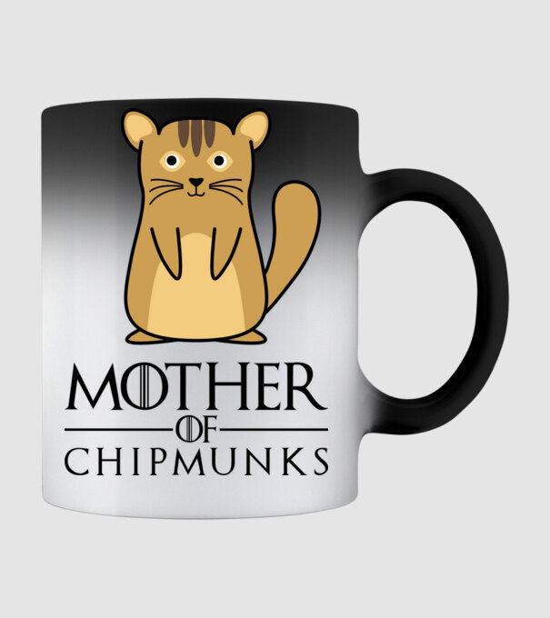 Mother of Chipmunks minta fekete pólón