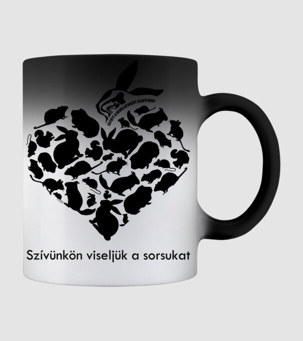 Szívünkön viseljük a sorsukat minta fekete pólón