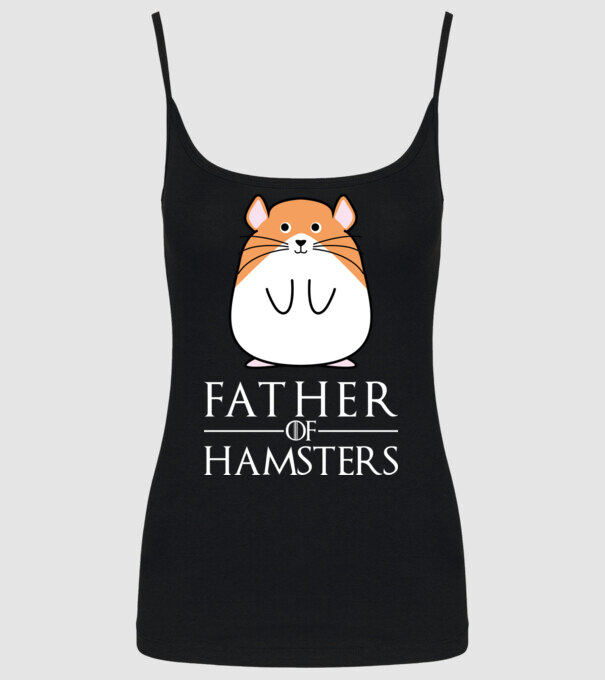 Father of Hamsters minta fekete pólón