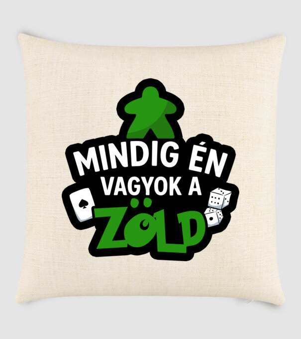 Mindig én vagyok a zöld minta homokszín pólón