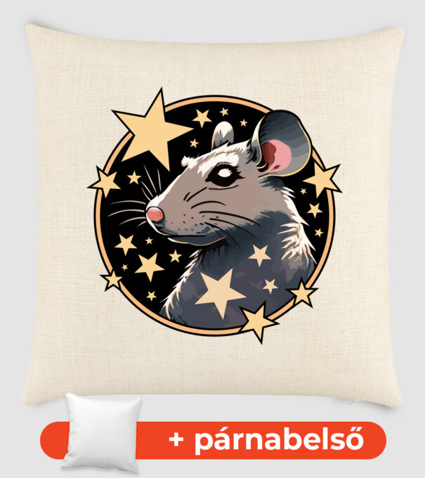 Csillagos patkány minta homokszín pólón