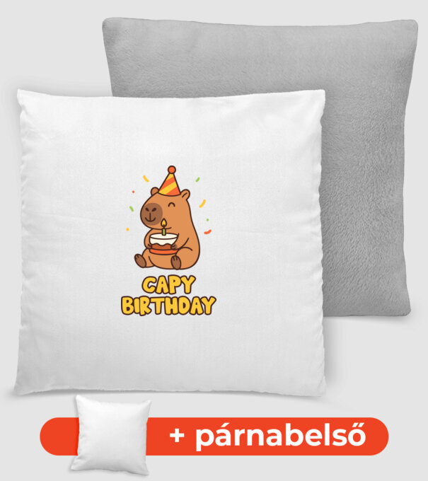 Capy birthday minta sötétszürke pólón