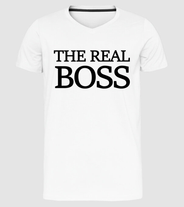 THE REAL BOSS minta fehér pólón