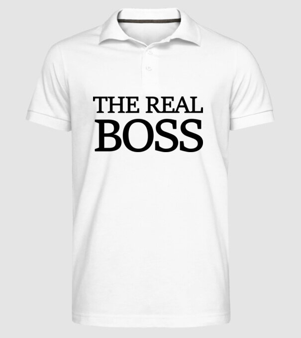 THE REAL BOSS minta fehér pólón