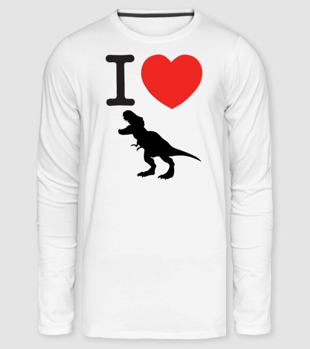 T-Rex minta fehér pólón
