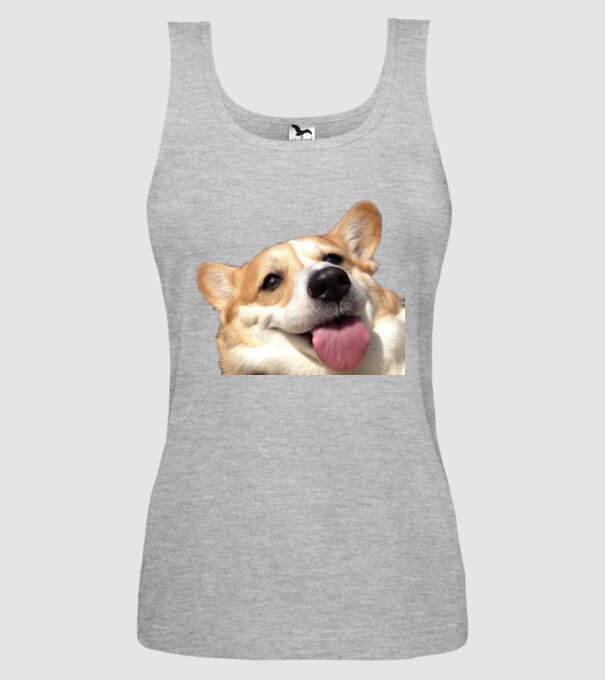 Corgi minta szürke pólón