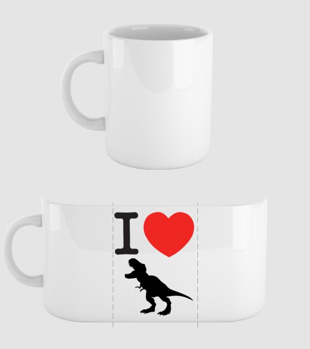 T-Rex minta fehér pólón