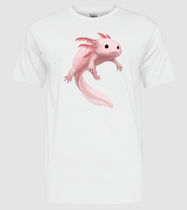 Axolotl minta fehér pólón