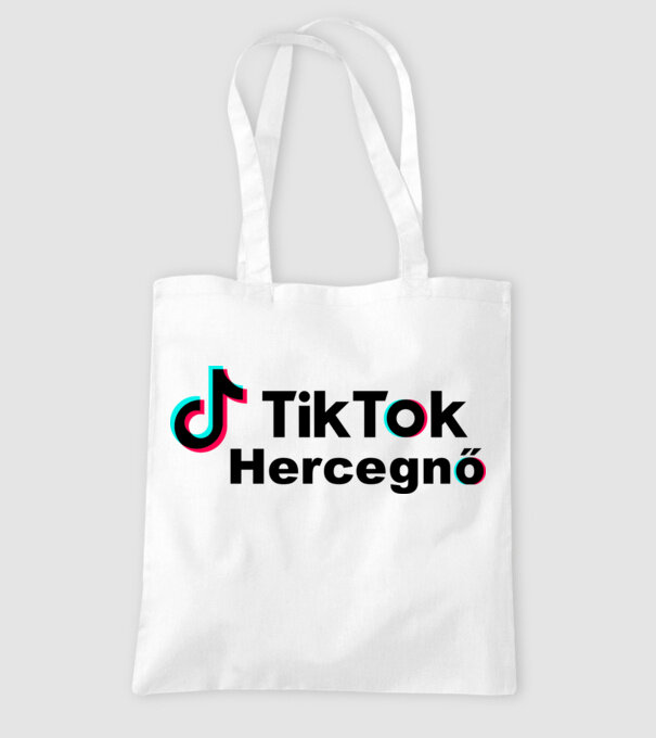 Tiktok hercegnő minta fehér pólón