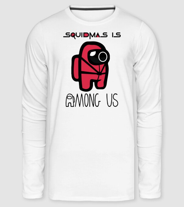 SquidMas is Among Us minta fehér pólón