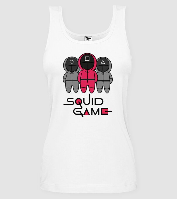 Squid Game - Nyerd meg az életed minta fehér pólón