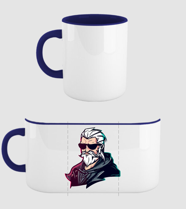 Geralt the witcher minta sötétkék pólón