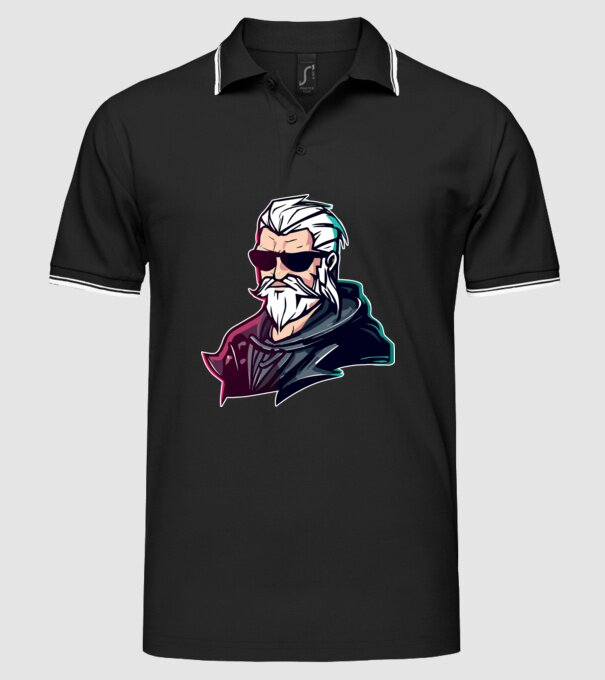 Geralt the witcher minta fekete pólón