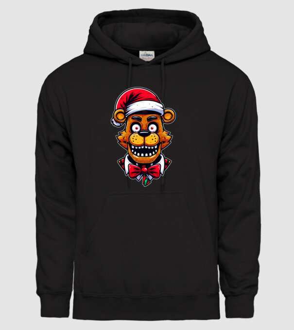 Five nights at Freddy's Karácsonyi minta minta fekete pólón