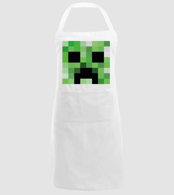 Creeper Minecraft minta fehér pólón