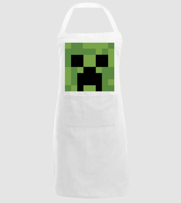 Creeper minecraft minta fehér pólón