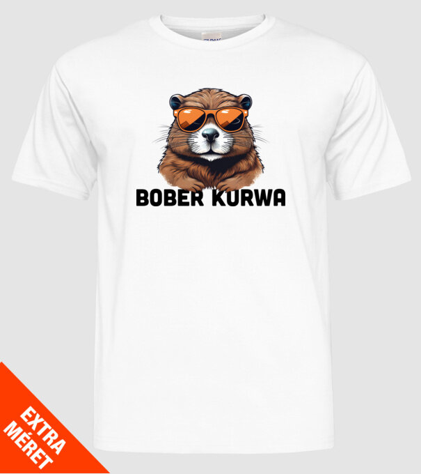 Bober Kurwa minta fehér pólón