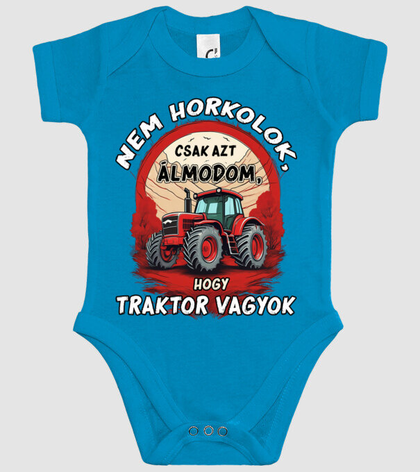 Traktor - Nem horkolok, csak azt álmodom, hogy traktor vagyok minta türkiz pólón
