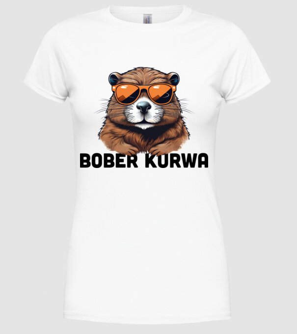 Bober Kurwa minta fehér pólón