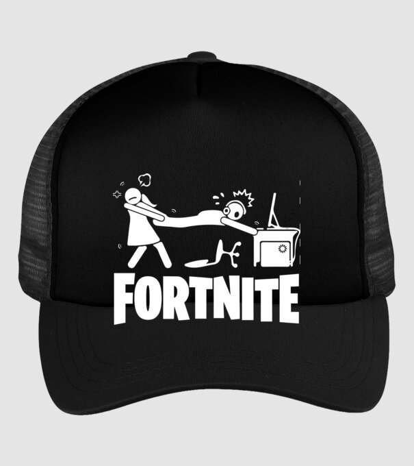 Fortnite minta fekete pólón