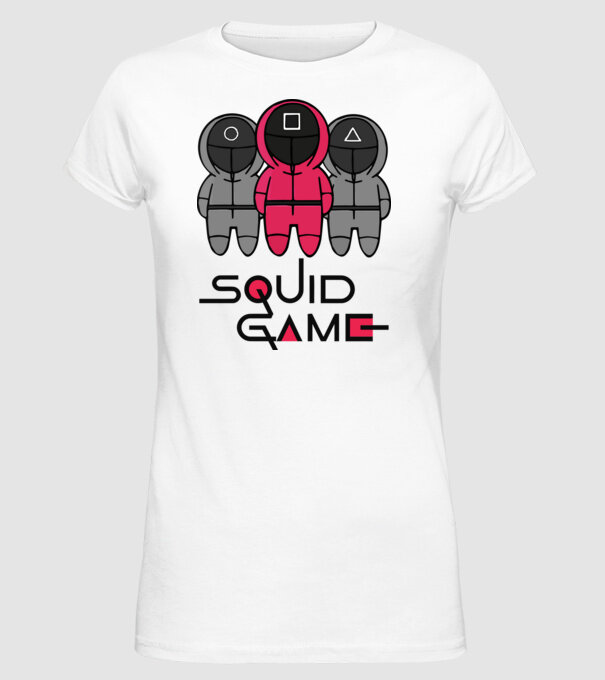 Squid Game - Nyerd meg az életed minta fehér pólón
