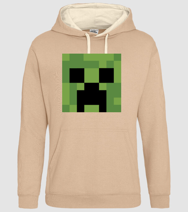 Creeper minecraft minta homokszín pólón