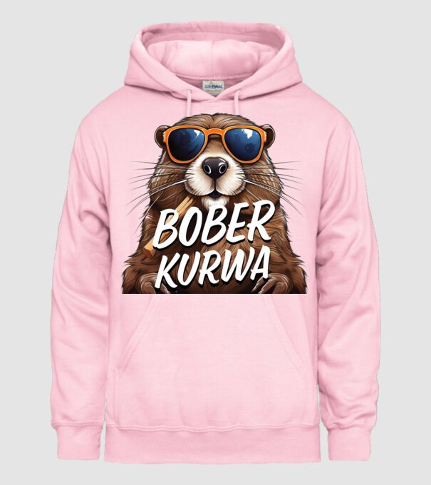 Bober kurwa minta világos rózsaszín pólón