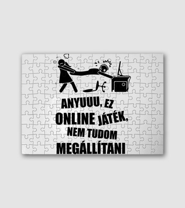 Anyuuu, ez online játék minta fehér pólón