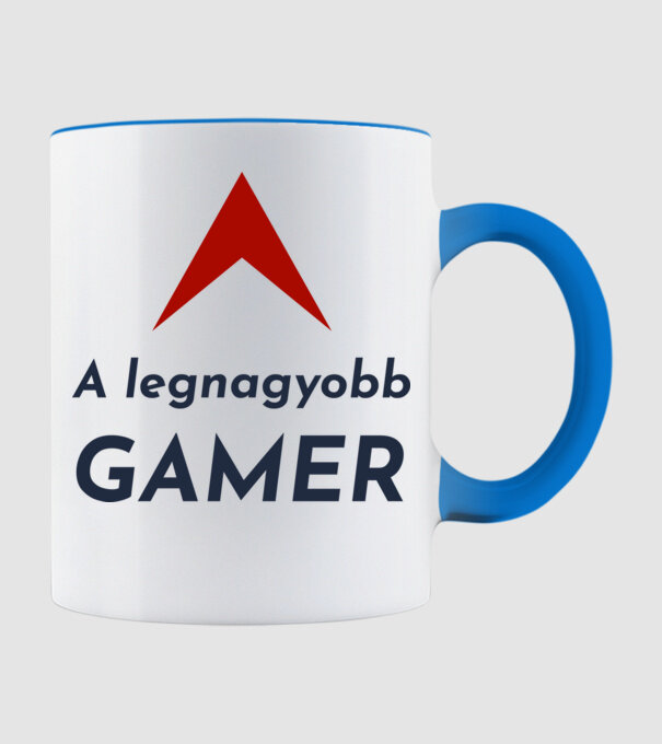 A legnagyobb gamer minta világoskék pólón