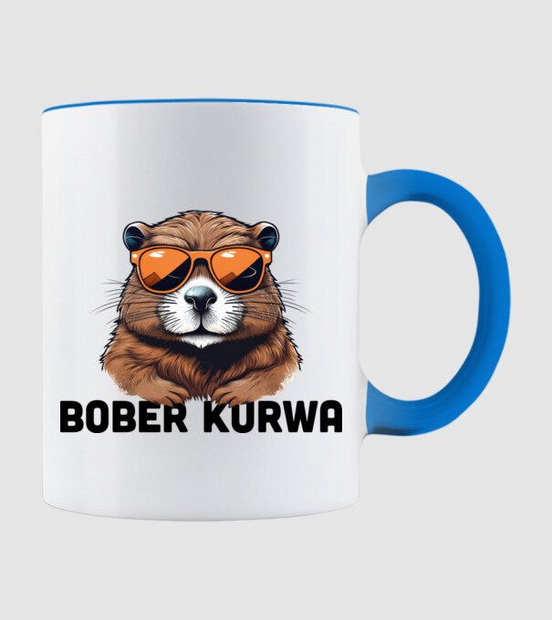 Bober Kurwa minta világoskék pólón