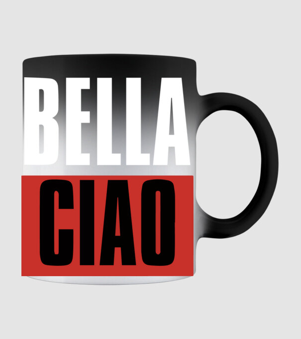 Bella Ciao - Nagy Pénzrablás - Money Heist - La Casa de Papel minta fekete pólón