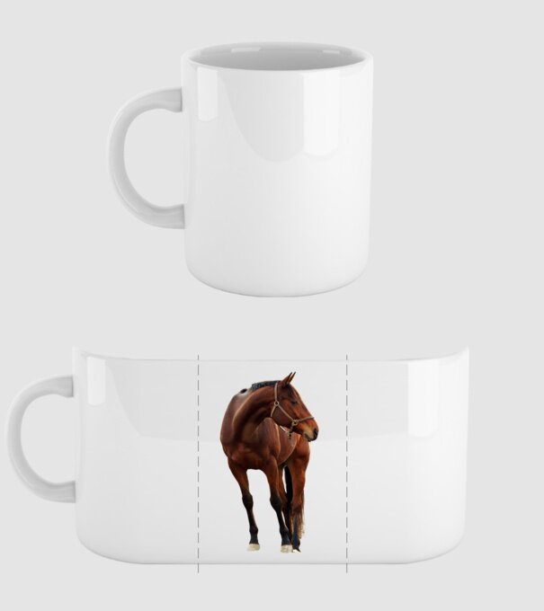 horse minta fehér pólón
