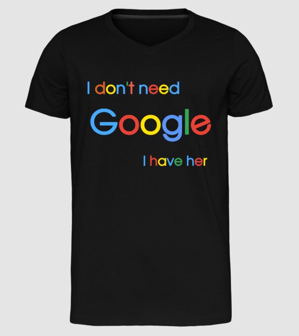 google minta fekete pólón