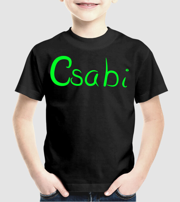 Csabi minta fekete pólón