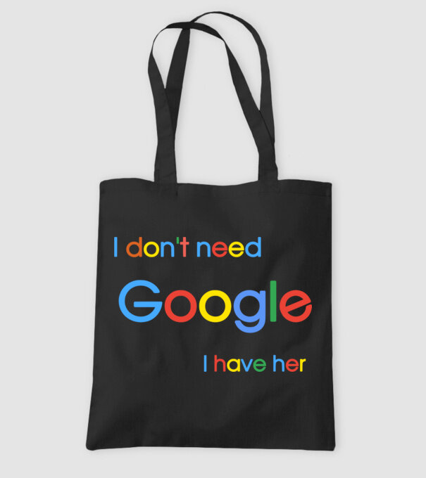 google minta fekete pólón