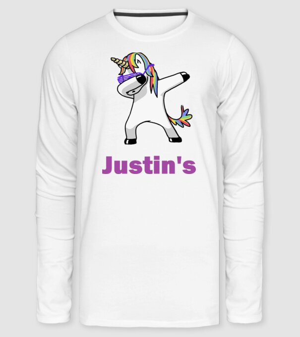 Justin's minta fehér pólón