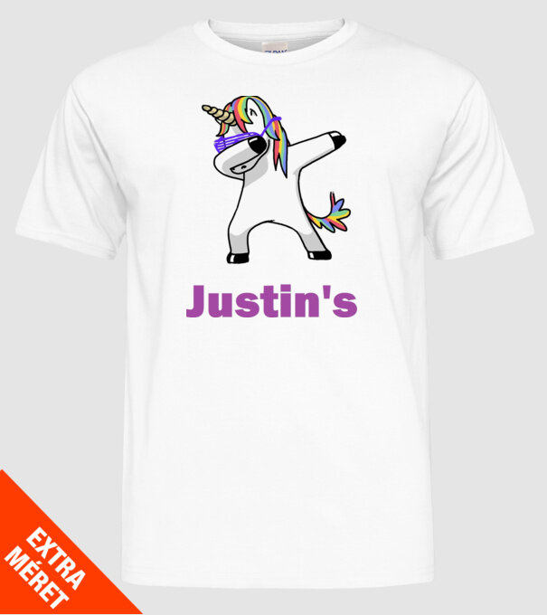 Justin's minta fehér pólón