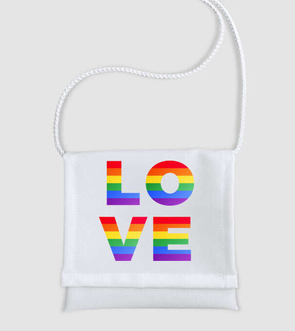 LMBTQ LOVE minta fehér pólón