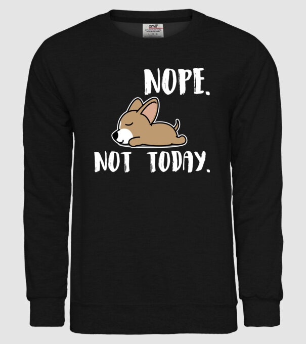 Csivava nope not today minta fekete pólón