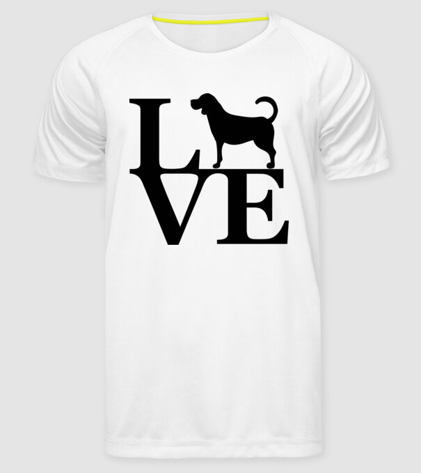 Beagle love minta fehér pólón