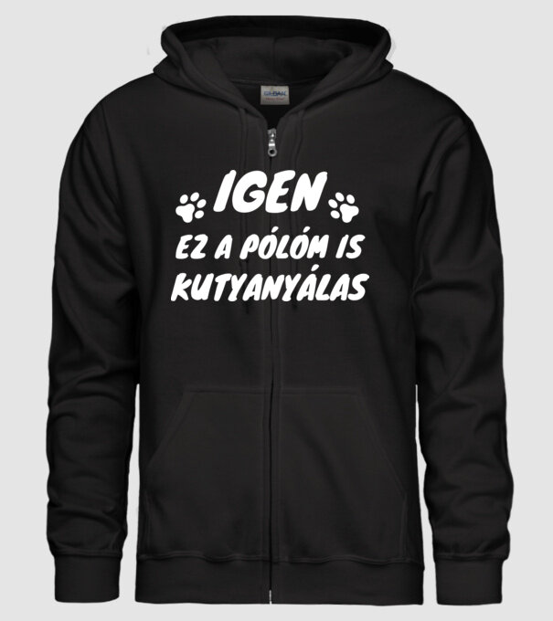 Igen ez a pólóm is kutyanyálas minta fekete pólón
