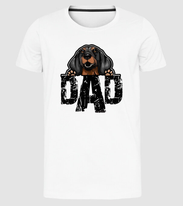 Dachshund Dad minta fehér pólón