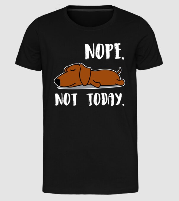 Tacskó Nope Not Today minta fekete pólón