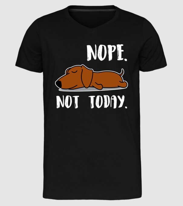 Tacskó Nope Not Today  minta fekete pólón