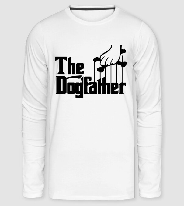 The DogFather minta fehér pólón