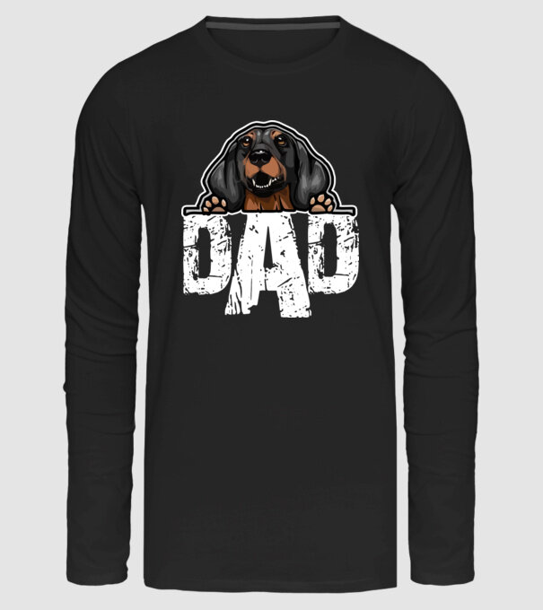 Dachshund Dad minta fekete pólón