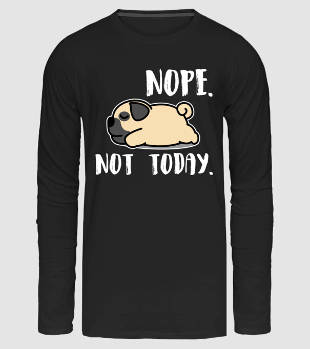Pug nope not today minta fekete pólón