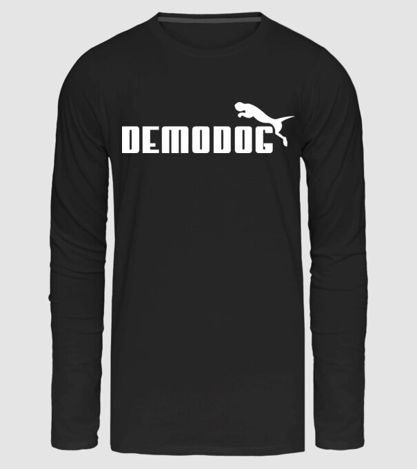 Stranger Things demodog - feketére minta fekete pólón
